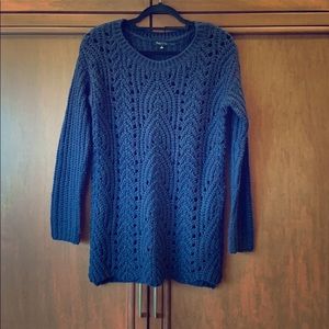 Navy sparkle knit sweater tunic